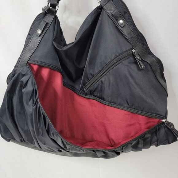 SR2 by Sondra Roberts Black Nylon Angled-Zip Tote — Urban Utility Chic - Picture 2 of 14